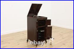 Victrola VV-XI Record Player Antique Oak Phonograph, Records #55626