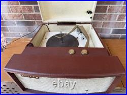 Vintage 1958 Voice of Music V-M Portable Record Player Model 1281 WORKS