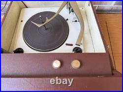 Vintage 1958 Voice of Music V-M Portable Record Player Model 1281 WORKS