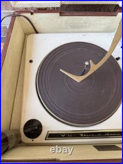 Vintage 1958 Voice of Music V-M Portable Record Player Model 1281 WORKS