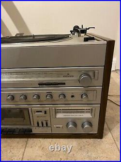 Vintage 1970's Sharp Music Center Sg-1 Radio, Record Player, Cassette Tape Deck