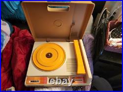 Vintage 1978 825 Fisher Price Record Player with records