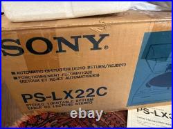 Vintage 1983 Sony PS-LX22C Direct Drive turntable record player Clean In Box