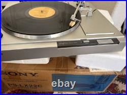 Vintage 1983 Sony PS-LX22C Direct Drive turntable record player Clean In Box
