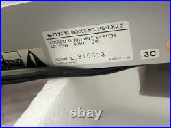 Vintage 1983 Sony PS-LX22C Direct Drive turntable record player Clean In Box