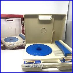 Vintage 1984 FISHER PRICE Phonograph Portable Record Player 33 & 45 MINT WithBox