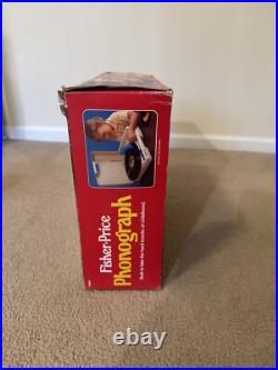 Vintage 1984 Fisher Price Phonograph Record & Cassette Tape Player Box Work READ Vintage 1984 Fisher Price Phonograph Record & Cassette Tape Player Box Work READ