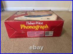 Vintage 1984 Fisher Price Phonograph Record & Cassette Tape Player Box Work READ Vintage 1984 Fisher Price Phonograph Record & Cassette Tape Player Box Work READ