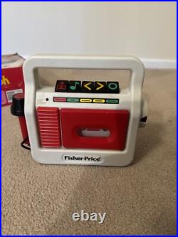 Vintage 1984 Fisher Price Phonograph Record & Cassette Tape Player Box Work READ Vintage 1984 Fisher Price Phonograph Record & Cassette Tape Player Box Work READ