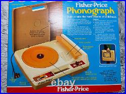 Vintage 1984 Fisher Price Phonograph Record Player Original Open Box