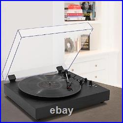 Vintage 3-Speed Turntable Bluetooth Input Record Player Vinyl Record Player