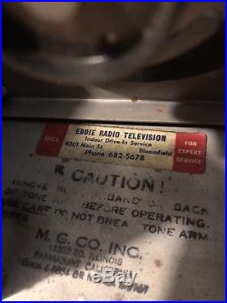 Vintage ARC Car Record Player Turntable 45 RPM Chrome