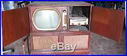 Vintage Admiral Console Model 39x36 Television / Record Player / Radio