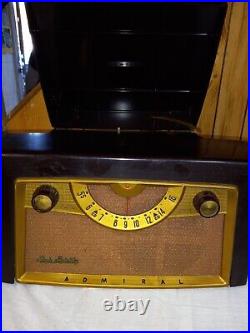 Vintage Admiral RC600 Hi-FI Record Player Changer Phonograph and Radio 5D32