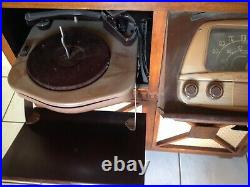Vintage Admiral Radio, Record Player with Wooden Cabinet Year 1948+