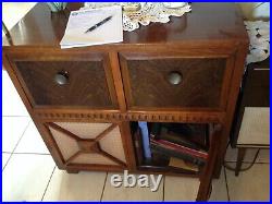 Vintage Admiral Radio, Record Player with Wooden Cabinet Year 1948+