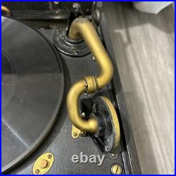 Vintage Antique Victrola Suitcase Record Player Hand Crank Portable Phonograph Vintage Antique Victrola Suitcase Record Player Hand Crank Portable Phonograph
