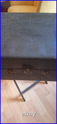 Vintage Antique Victrola Suitcase Record Player Hand Crank Portable Phonograph