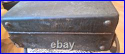 Vintage Antique Victrola Suitcase Record Player Hand Crank Portable Phonograph