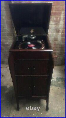 Vintage Apollo Gramophone Record Player Wooden Cabinet Horn Apollophonic B Head
