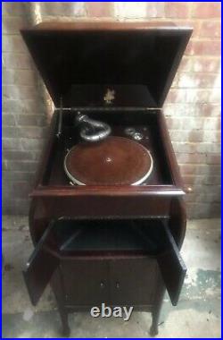 Vintage Apollo Gramophone Record Player Wooden Cabinet Horn Apollophonic B Head