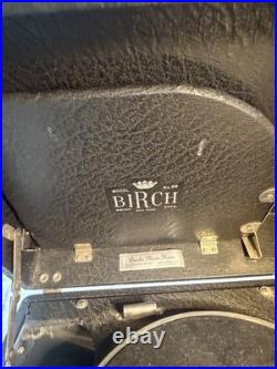 Vintage Birch Model 30 Phonograph Record Player Hand Crank, Working