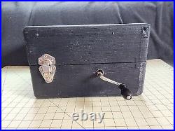 Vintage Black Portable Phonograph Record Player