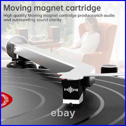 Vintage Bluetooth Turntable with Bookshelf Speakers & Premium Sound Quality