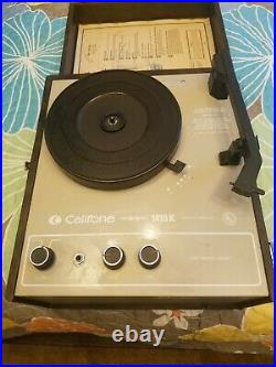 Vintage Califone 1410K 4 Speed Solid State Phonograph Record Player Powers Up