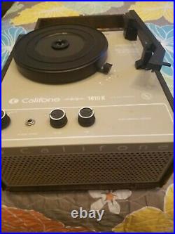 Vintage Califone 1410K 4 Speed Solid State Phonograph Record Player Powers Up
