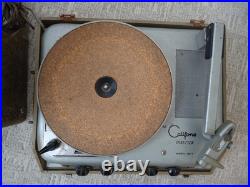 Vintage Califone Director Model 112V-7 Tube Record Player PA System RARE Working