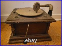 Vintage Columbia Grafonola Wind Up Phonograph UNTESTED Record Player