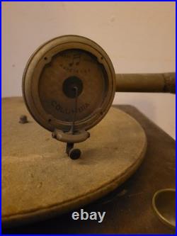 Vintage Columbia Grafonola Wind Up Phonograph UNTESTED Record Player