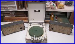 Vintage Columbia Ph7014s 4 Speed Stereo Tube Record Player Working Tested