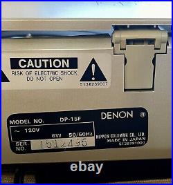 Vintage DENON DP-15F Direct Drive Auto Turntable Record Player Tested SEE VIDEO