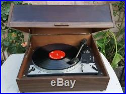 Vintage DUAL 1219 Turntable Record Player Shure Cartridge Nice Plinth Works