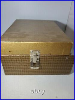 Vintage Dejay Model 225 Four Speed Solid State Portable Suitcase Record Player