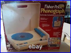 Vintage Fisher Price Portable Phonograph Record Player Works 1978 #825