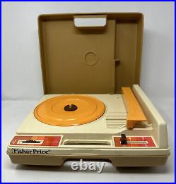 Vintage Fisher Price Portable Phonograph Record Player Works 1978 #825 With Box