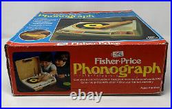 Vintage Fisher Price Portable Phonograph Record Player Works 1978 #825 With Box