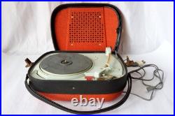 Vintage Franch Teppaz Tourist Record Player Electric/battery Rare Find