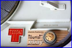 Vintage Franch Teppaz Tourist Record Player Electric/battery Rare Find