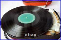 Vintage Franch Teppaz Tourist Record Player Electric/battery Rare Find