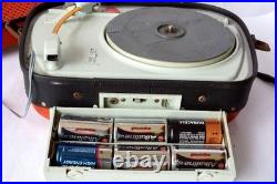 Vintage Franch Teppaz Tourist Record Player Electric/battery Rare Find