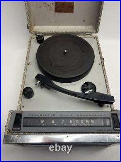 Vintage Fujiya AM FM Transistor Radio Phonograph Record Player UNTESTED JAPAN