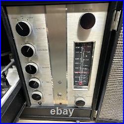 Vintage GE Garrard Portable Record Player AmFm Radio Works Great Speakers Detach