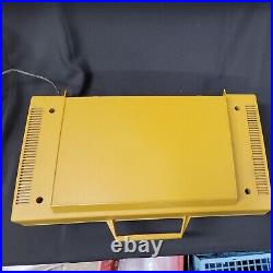 Vintage GE Wildcat Record Player Solid State Stereo Mustard Yellow WORKING