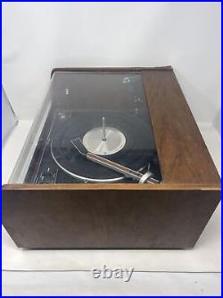Vintage Garrard Synchro-Lab 95B Record Player Turntable In Wood Shell Read