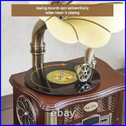 Vintage Gramophone Bluetooth 4.2 Phonograph Record Player All in One Coffee