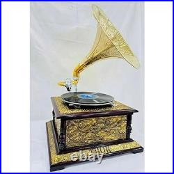 Vintage Gramophone Fully Functional Working Phonograph Win-up Record player